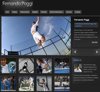 Pantallazo de la web de Fernando Poggi.