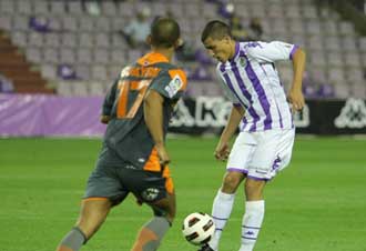 Jess Rueda en una partido de Copa del Rey contra Las Palmas