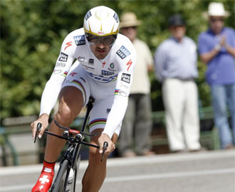 Cancellara, durante una etapa de la presente Vuelta.