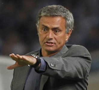 Mourinho, indignado durante el partido de Anoeta