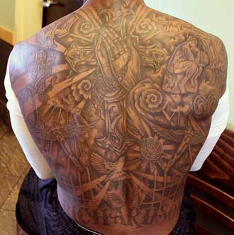 La espalda tatuada de Quentin Richardson