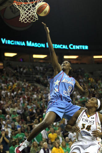Sancho Lyttle durante las finales de la WNBA