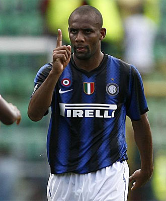 Maicon, en un partido del Inter.