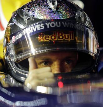 Vettel, a los mandos de su Red Bull