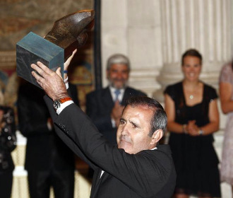 Severiano Ballesteros, en los Premios Nacionales del Deporte.