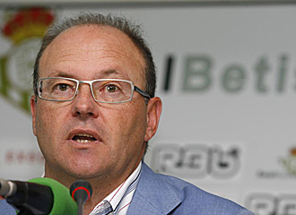 Pepe Mel, durante la rueda de prensa de este viernes previa al encuentro del Betis ante la Ponferradina