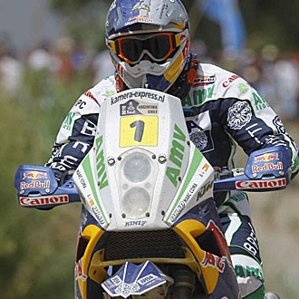 Marc Coma, en su moto en una prueba de rally.