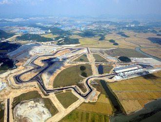 El circuito de Corea, visto desde el aire