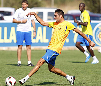 Bruno, en un entrenamiento del Villarreal.
