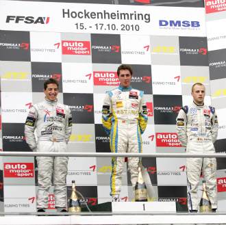 El podio de la F3 Euroseries en Hockenheim