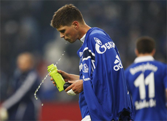 Huntelaar, despus de un partido con el Schalke