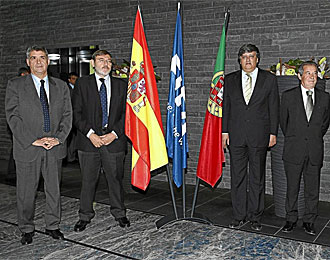 La candidatura de Espaa y Portugal en un acto de promocin