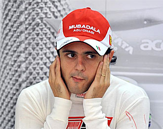 Felipe Massa, con gesto de concentracin