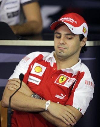 Felipe Massa, en rueda de prensa en Brasil