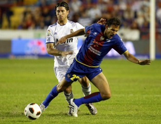 Stuani, que ha visto puerta en las dos ltimas jornadas, en el partido frente al Real Madrid.