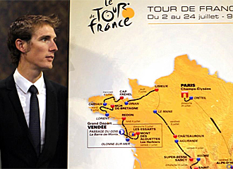 Schleck durante la presentacin del prximo Tour de Francia