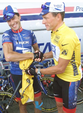 Chechu Rubiera junto a Lance Armstrong