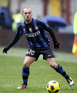 Sneijder, gran rival de Xavi para el Baln de Oro.