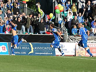 Los jugadores del Brighton celebran un gol de esta temporada