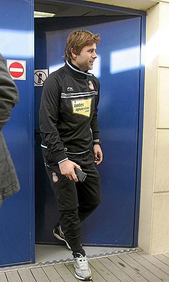 Pochettino, tras un entrenamiento del Espanyol.