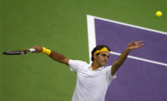 Roger Federer, en acción.
