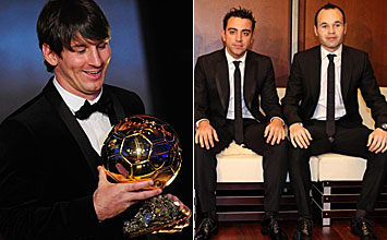 Messi, Xavi e Iniesta