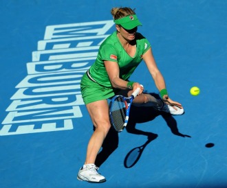 Kim Clijsters durante su partido ante la rusa Vera Zvonareva.