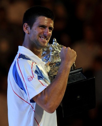 Novak Djokovic disfruta de su ttulo.