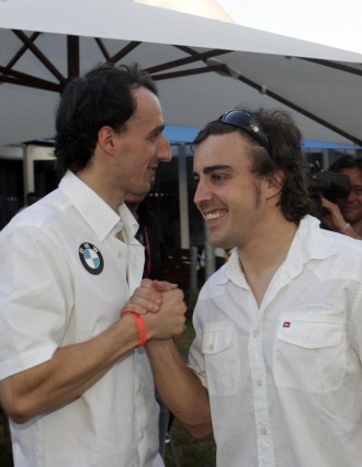 Alonso y Kubica, en una foto de archivo de 2008