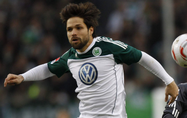Diego en un encuentro del Wolfsburgo