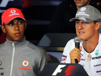 Lewis Hamilton y Michael Schumacher