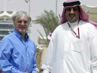 Bernie Ecclestone y Mohammed Al Khalifa en Manama