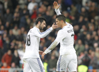 Cristiano y Albiol en el ltimo Real Madrid-Villarreal