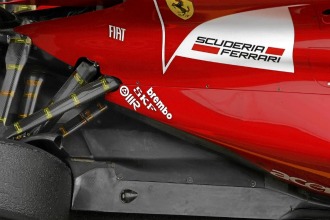 Vista cenital de los escapes del Ferrari de Massa