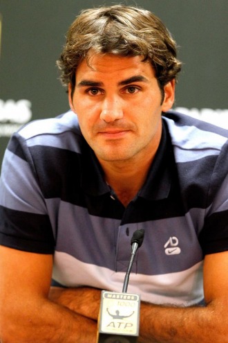 Federer, en una rueda de prensa