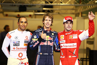 Hamilton, Vettel y Alonso, favoritos al ttulo.