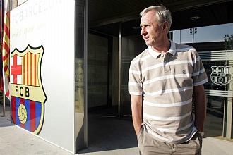 Cruyff, en las oficinas del Barcelona