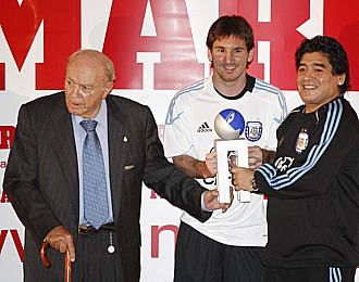 Di Stefano, Messi y Maradona