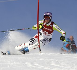 Maria Riesch, en accin durante un slalom de la Copa del Mundo.