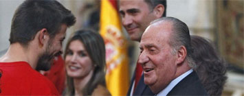 Piqu, junto al Rey Juan Carlos I