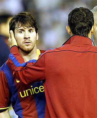 Messi, cariacontecido tras la final de Copa.