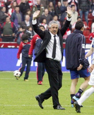 Preciado celebra la victoria del Sporting ante el Espanyol por 1-0
