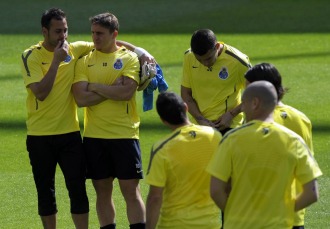 Los jugadores del Villarreal, en un entrenamiento