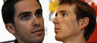 Contador y Andy Schleck