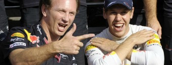 Horner y Vettel