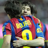 Bojan y Messi