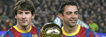 Messi y Xavi