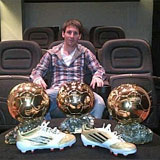 Messi y sus tres Balones de Oro