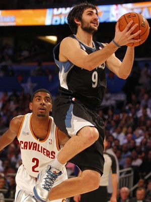 Rubio contra Irving. (Getty Images)