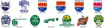 Logos de Kings y Sonics